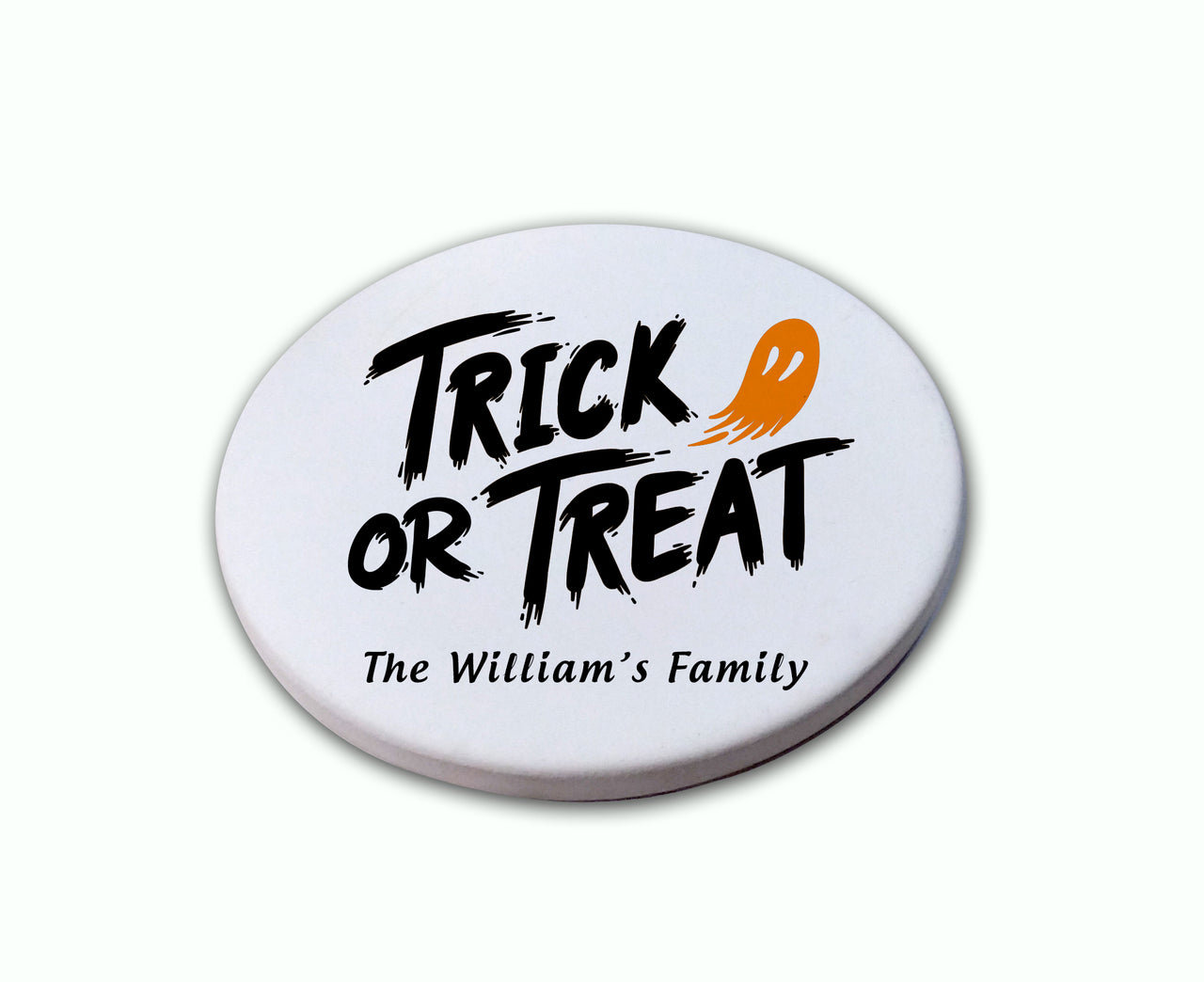 Personalized Halloween Sandstone Coaster (round) - Set of 4