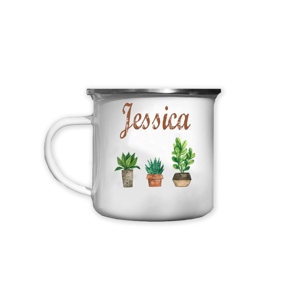 Painted Plants Custom Camping Mug