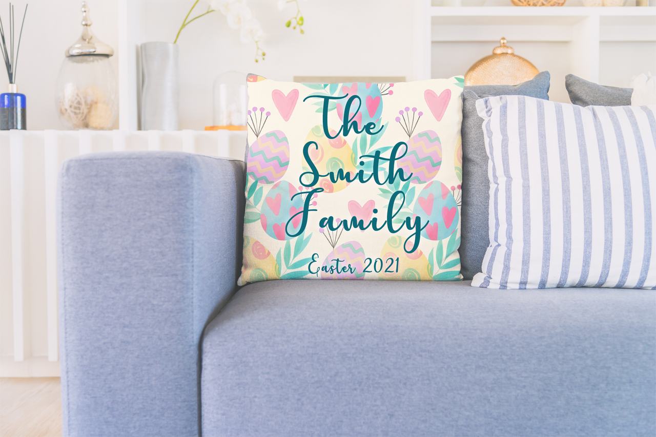 Easter Family Custom Pillow