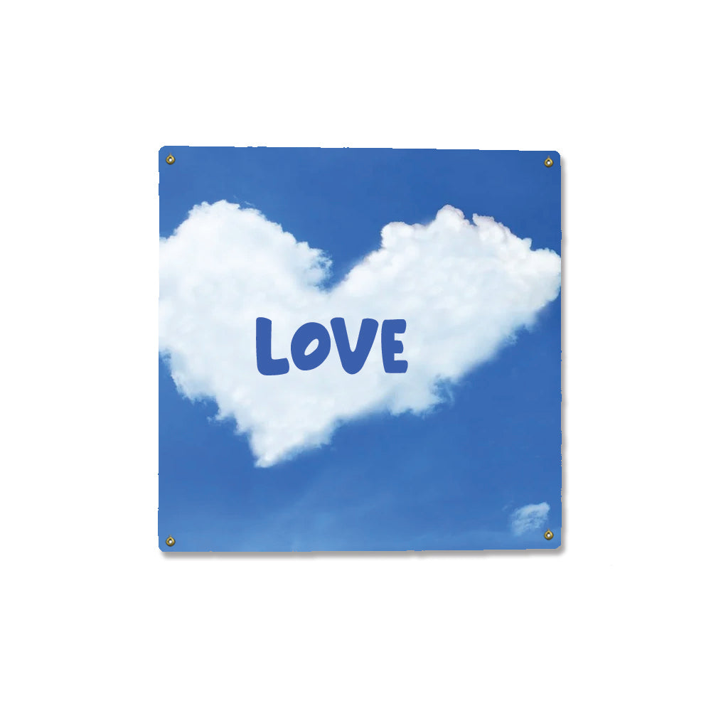 Love Is In The Air Square Metal Sign