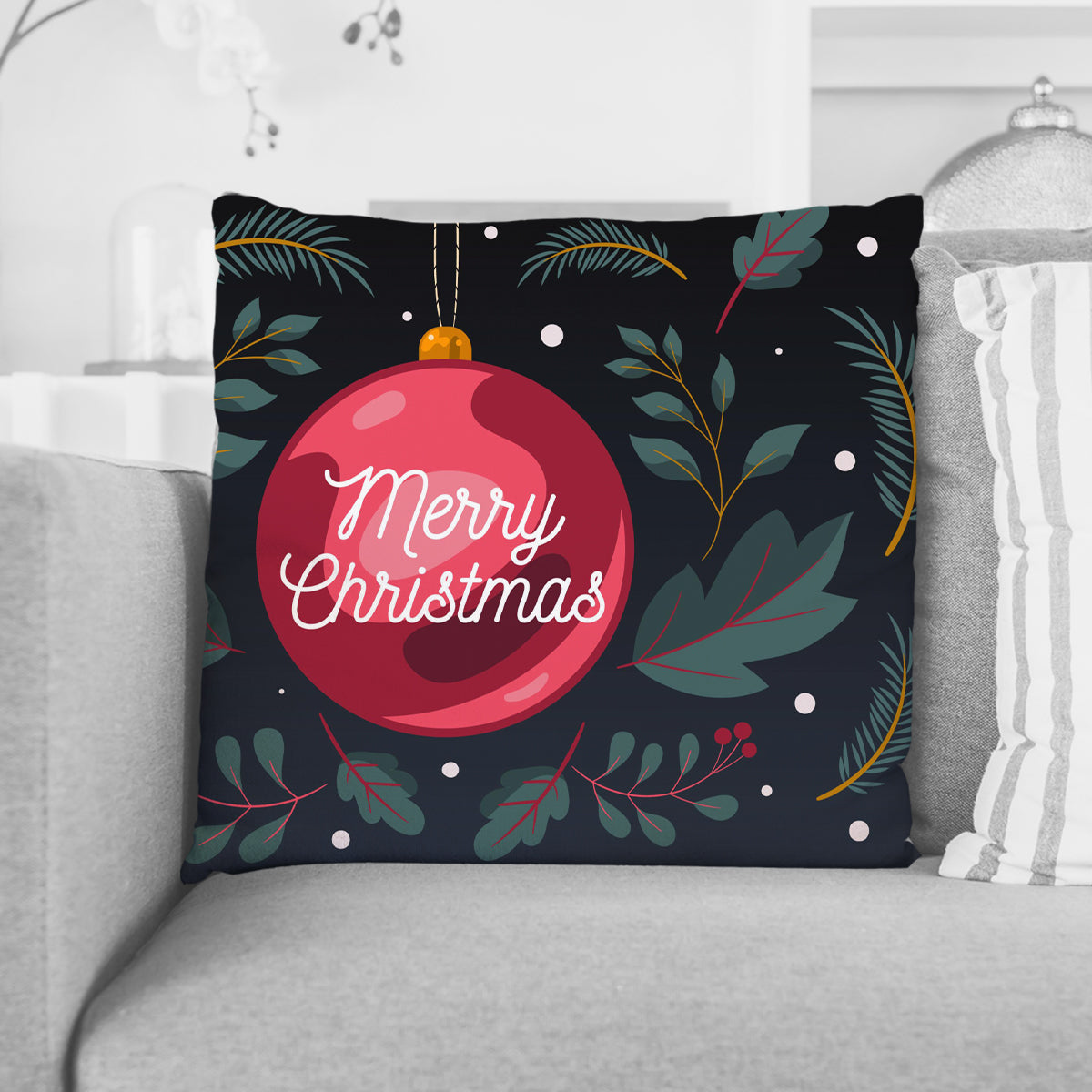 Merry Christmas Ornament Pillow