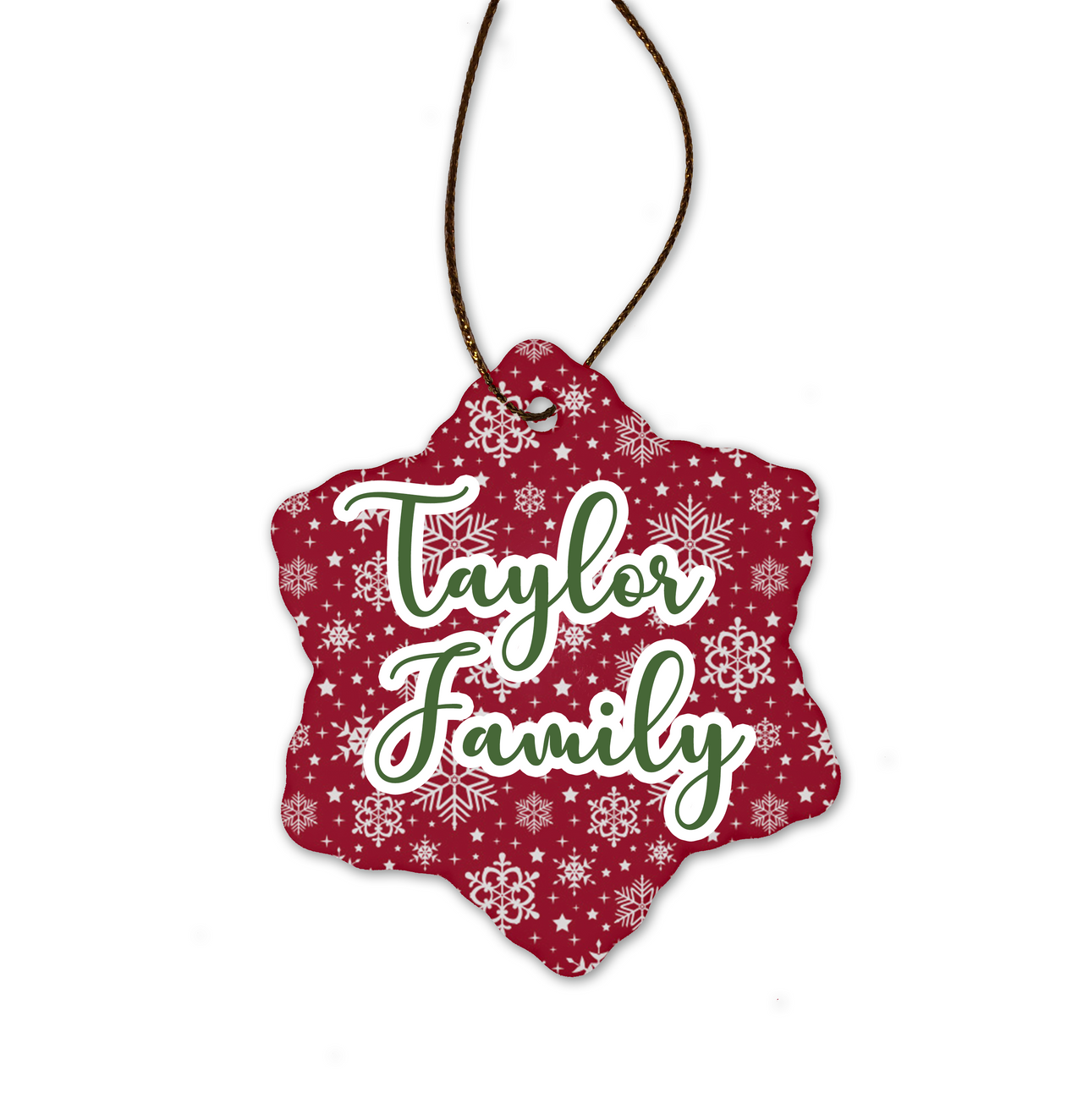 Porcelain Snowflake Family Ornament