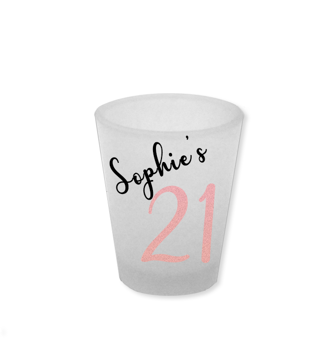 Twenty Fun Personalized Frosted Shot Glass