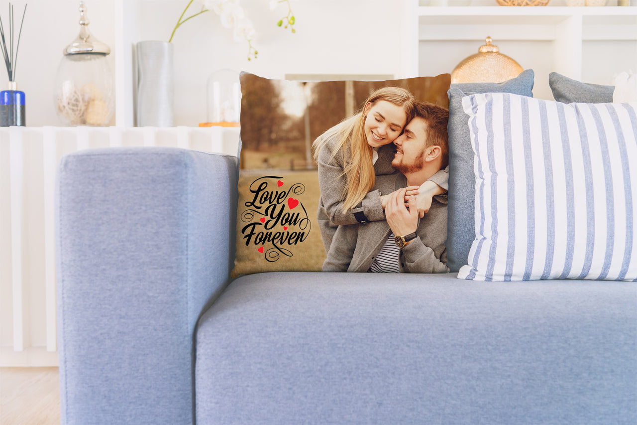 I Love Your Forever Custom Photo Pillow