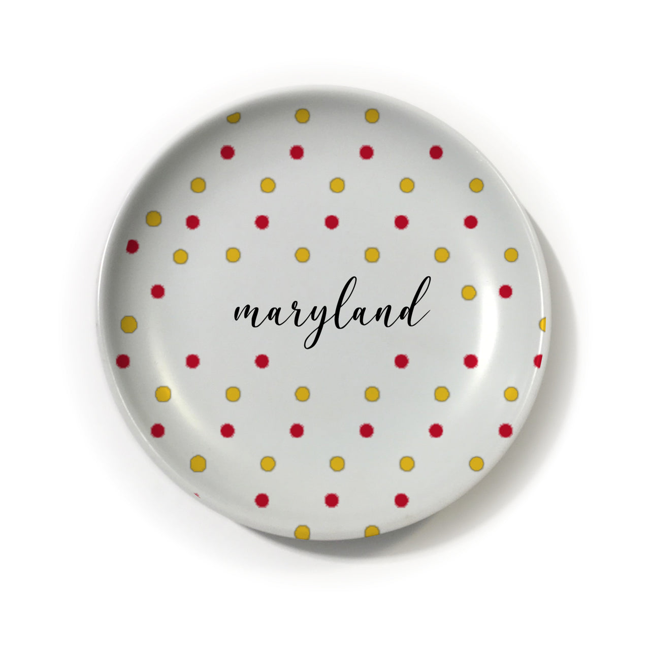 Custom College Polka Dot Ring Dish